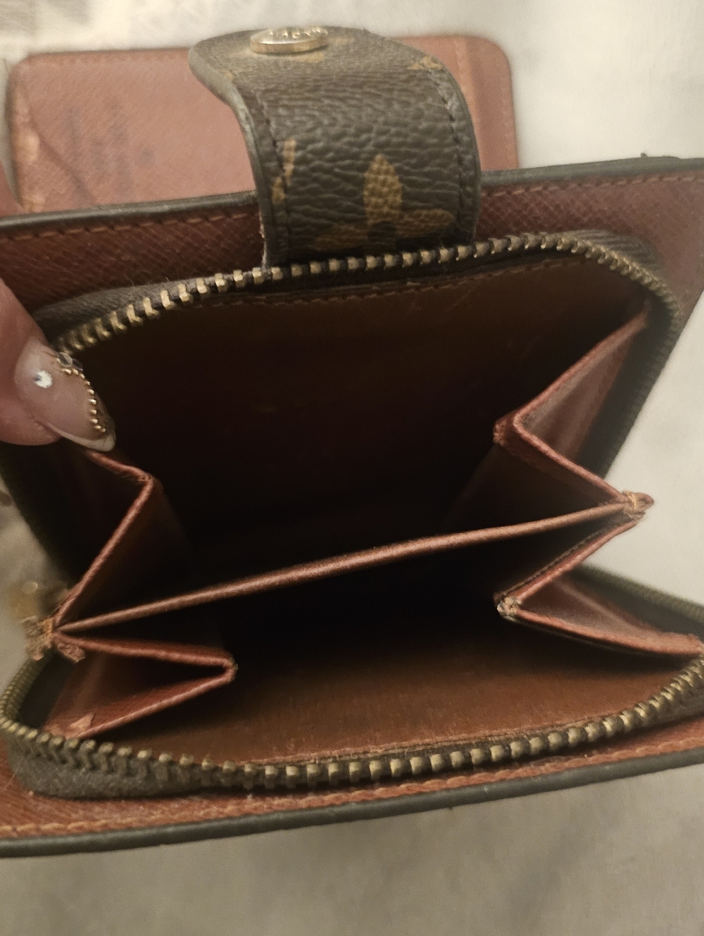 Louis Vuitton Monogram Canvas Compact Wallet in Brown and Gold - Picture 6 of 10